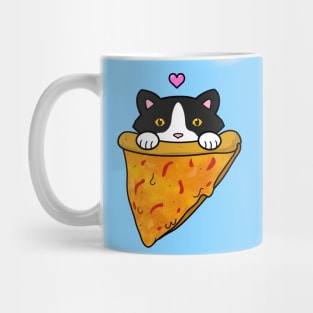 Cat eating a slice of pizza Mug